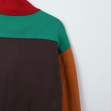 AMBERGLEAM Jacquard Knit Drivers Jacket / BLOCK（LONG）