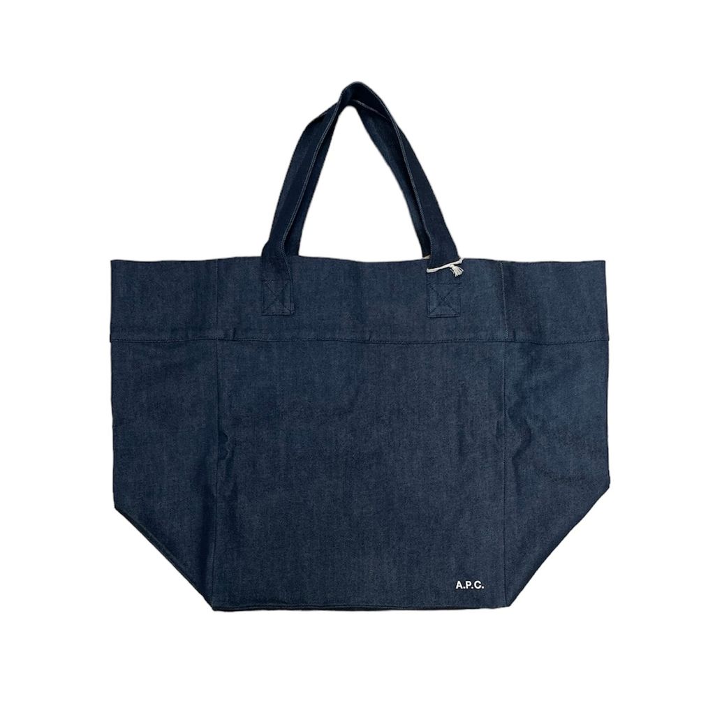 A.P.C MARTY DENIM TOTE BAG | MAROON