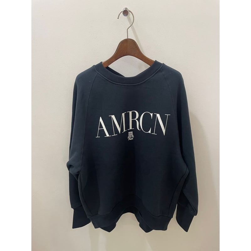 Americana アメリカーナ　バックプリント　トレーナー Americana/アメリカーナ] バックジップ ロゴプリントスウェット