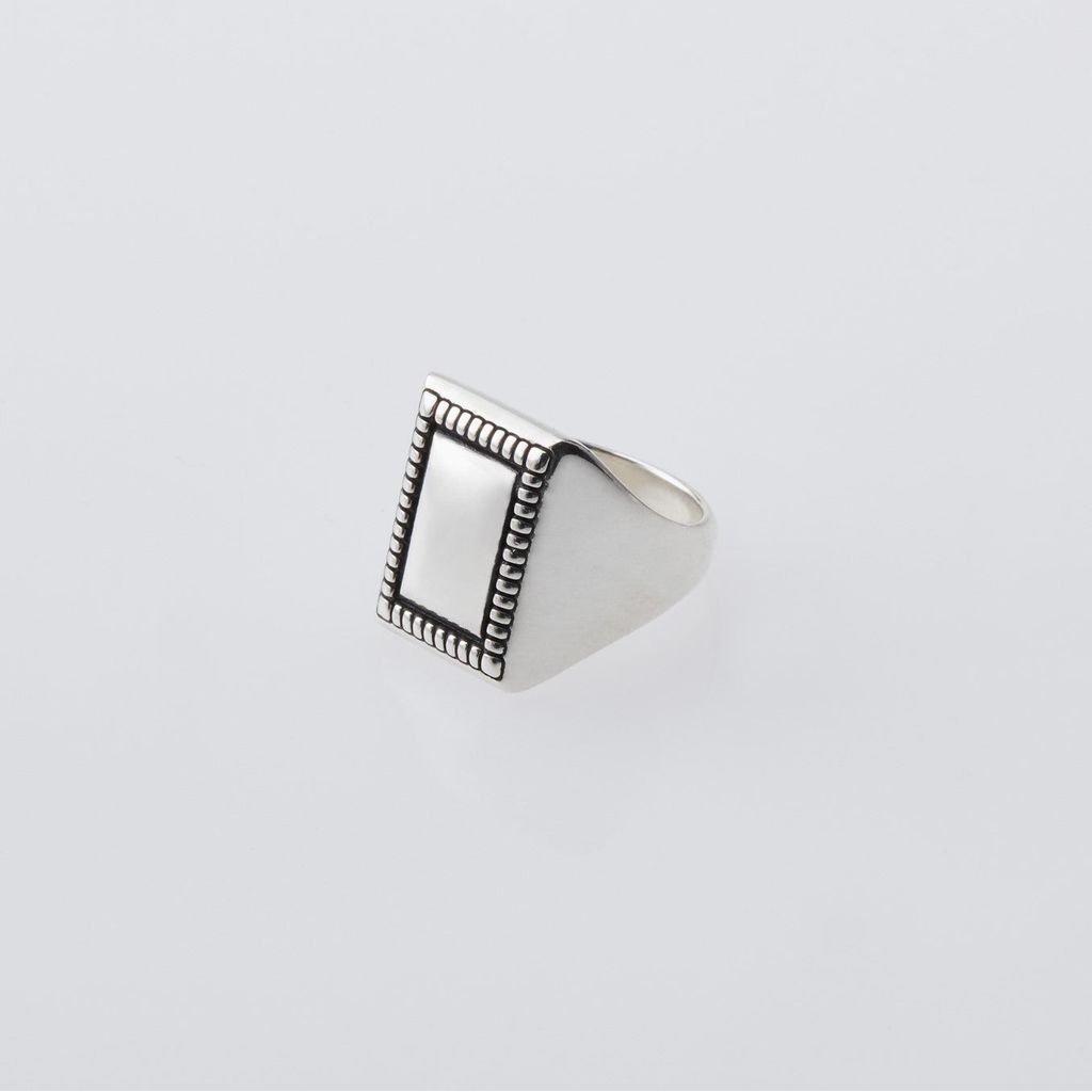 XOLO JEWELRY Square Mirror Ring | MAROON