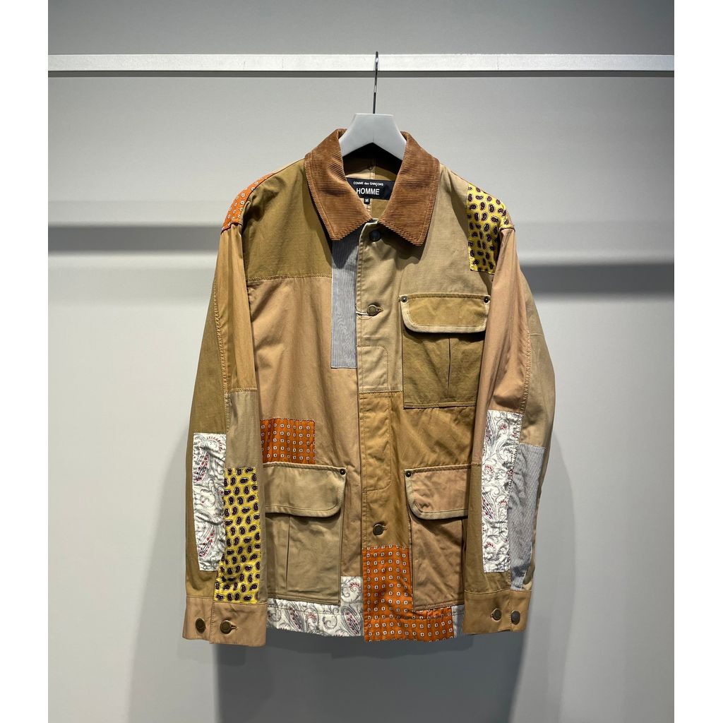 COMME des GARCONS HOMME 多素材MIX パッチワーク ジャケット | M