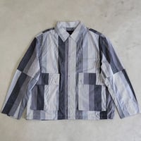 VOO CRAZY STRIPE SHACKET BLACK stripe