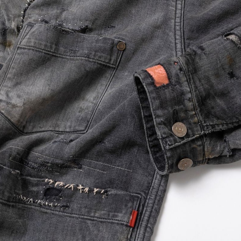 anachronorm REMAKE BLANKET DENIM COVERALL SHIRT...