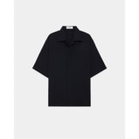 marka 2/72 Wool Tropical Washer Fly Front Open Collar S/S Shirt