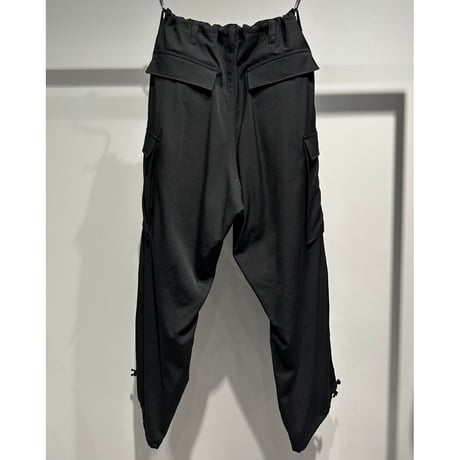 Y's for men WOOL GABARDINE CARGO PANTS