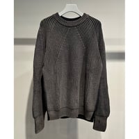 COMME des GARCONS HOMME BATONER W-NAME WOOL CREW NECK KNIT（NAVY）