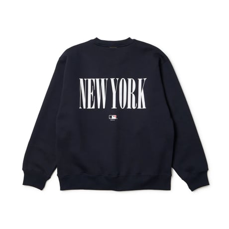 NEW ERA 裏毛 オーバーサイズド スウェット クルーネック Powered by GORO NAKATSUGAWA（MIN-NANO） ニューヨーク・ヤンキース ネイビー