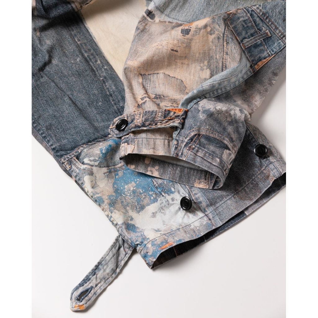 アナクロノーム　アーカイブデニムワイドイージーパンツ ANACHRONORM AN278 ARCHIVE DENIM COLLAGE WIDE EA