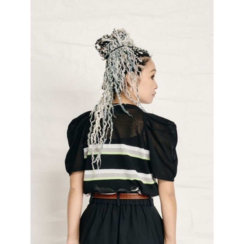 THOMAS MAGPIE knit power shoulder tops | MAROON