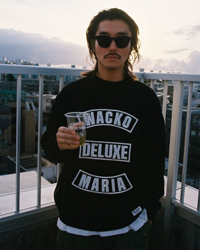 WACKO MARIA x DELUXE CREW BLACK | MAROON WACKO MARIA x DELUXE CREW BLACK | MAROON