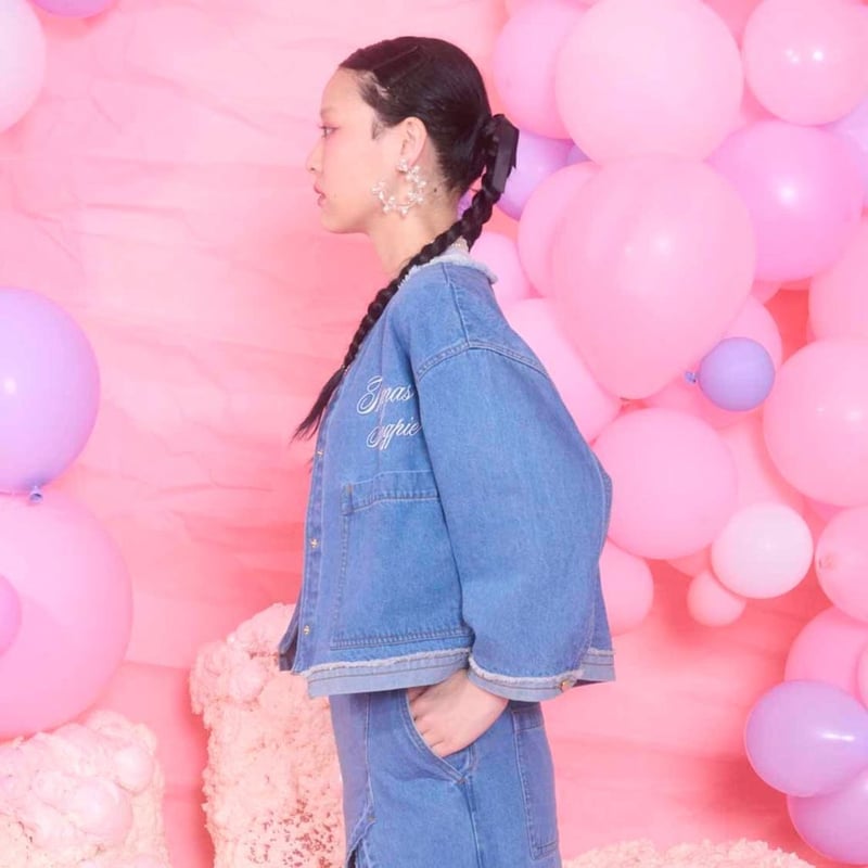 THOMAS MAGPIE denim shirt jacket | MAROON