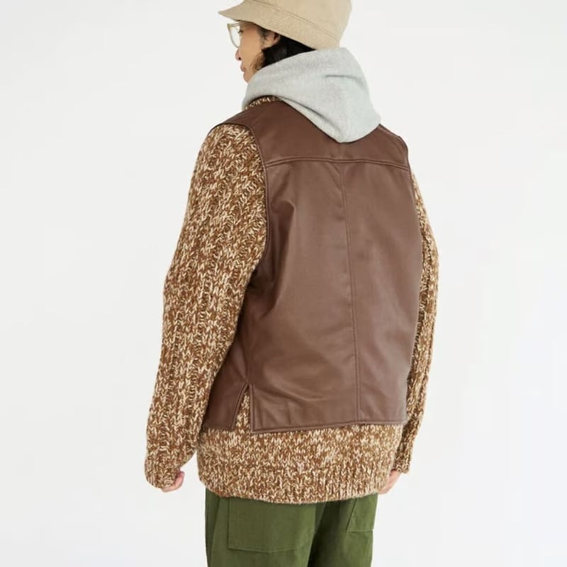 トップス Tapwater Sheep Leather Vest TapWater タップウォーター 23AW Sheep Leather Vestスタイル