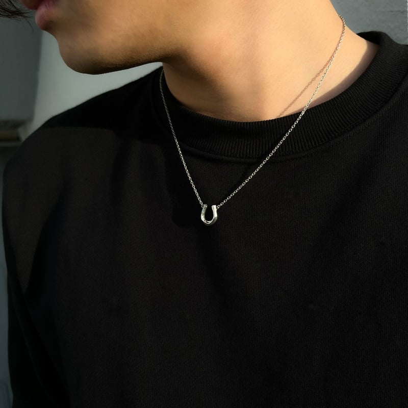 GARNI シルバー ネックレス 馬蹄 GARNI - Crockery Horseshoe Pendant [2 pcs set]・ペア