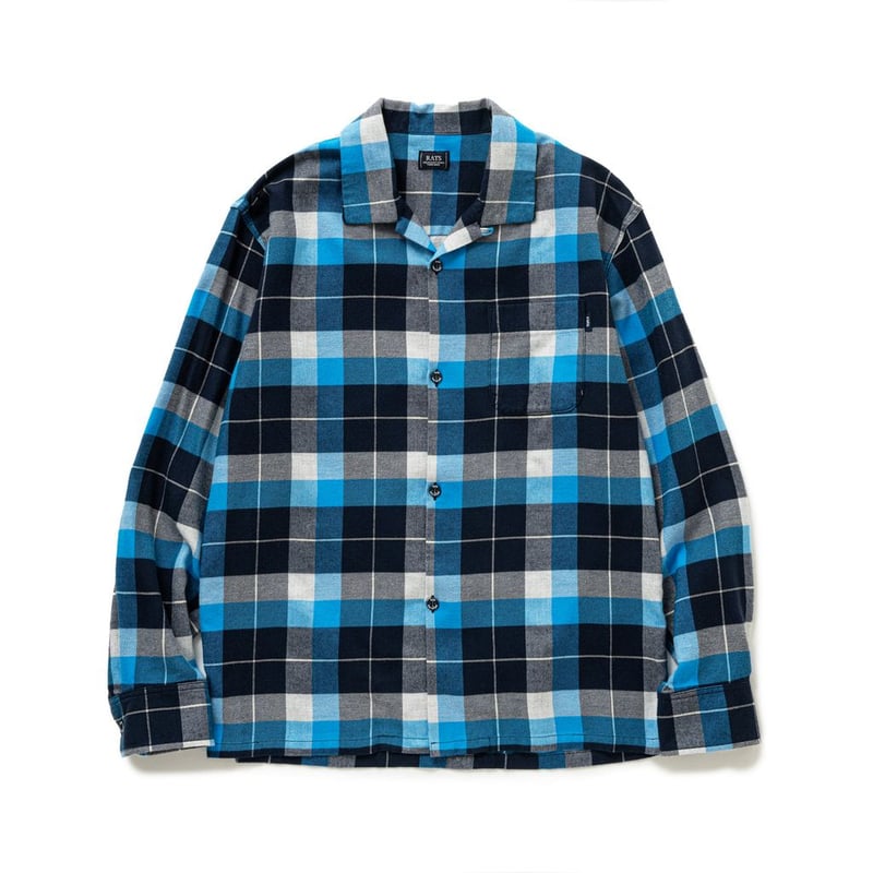 トップス RATS COTTON LINEN CHECK SHIRT RATS]COTTON LINEN CHECK SHIRT/NAVY – R&Co.