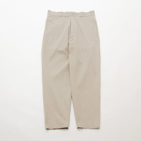 YAECA Chino Cloth Trousers Wide Tapered BEIGE