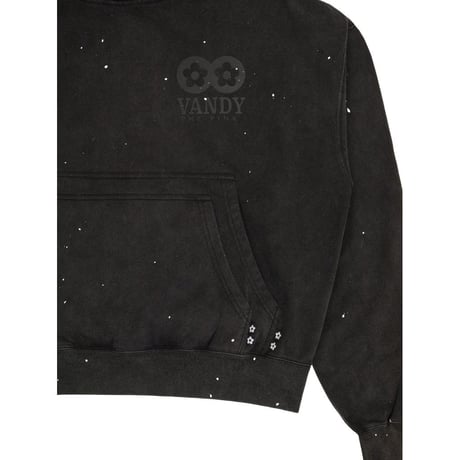 VANDY THE PINK Washed paint Splash Flower Hoodie