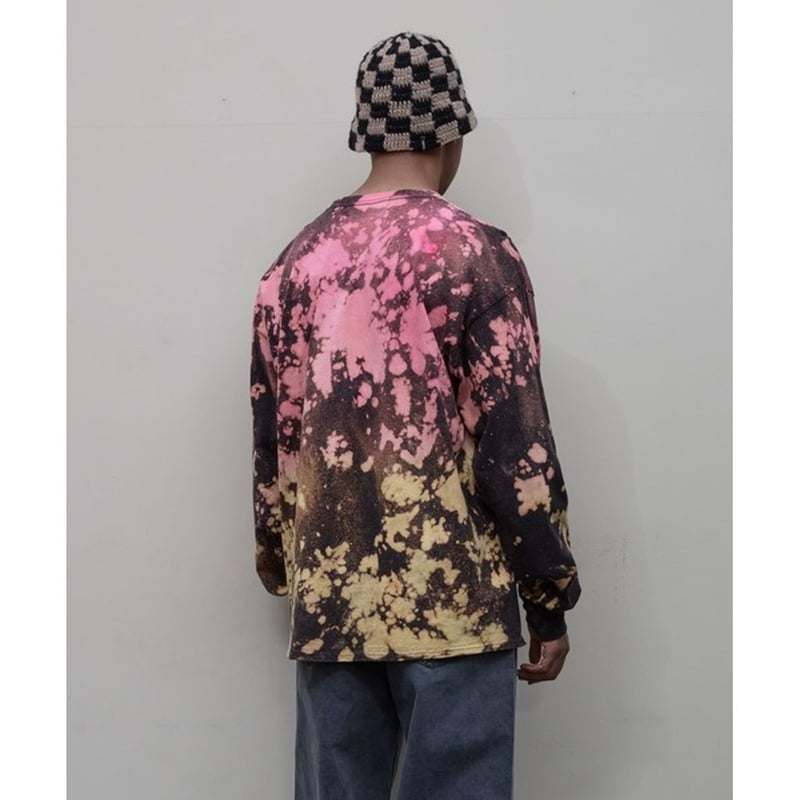 BAL LOGO TIE DYE LS TEE by YUKIDYE | MAROON