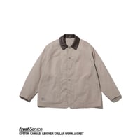 FreshService "COTTON CANVAS LEATHER COLLAR WORK JACKET"