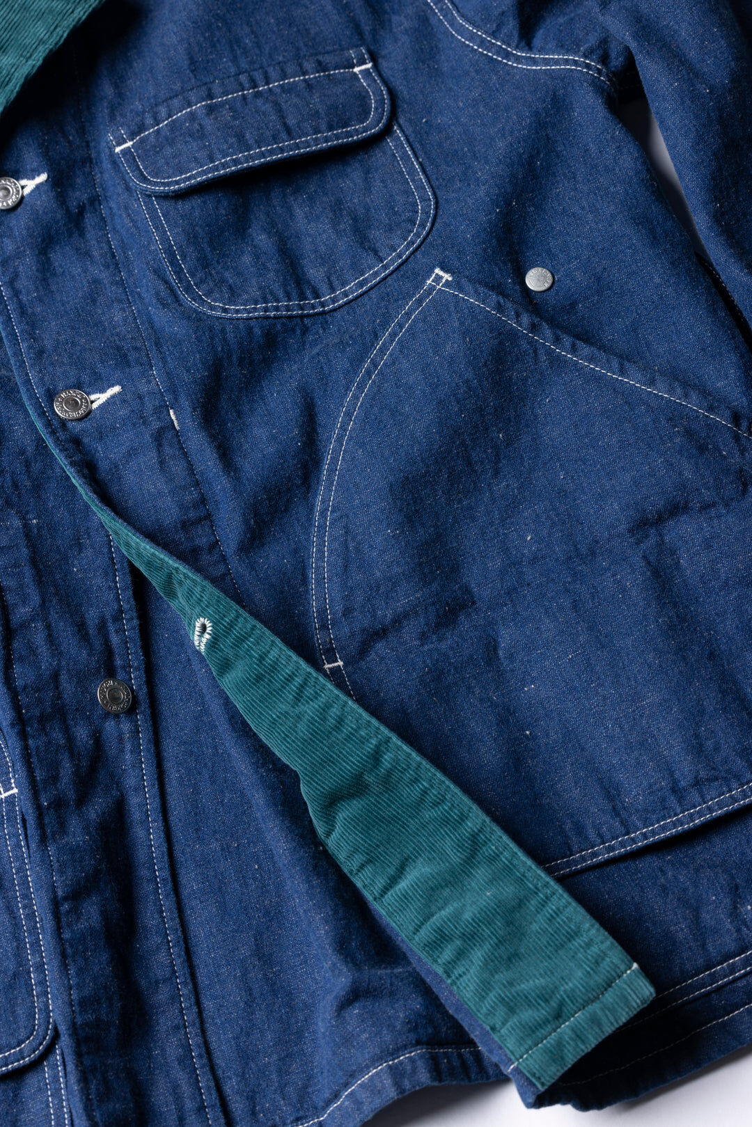 ANACHRONORM DENIM HUNTING JACKET INDIGO | MAROON