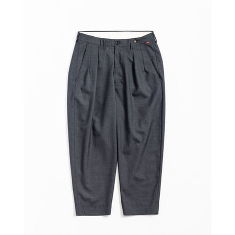 ANACHRONORM SUMMER WOOL TAPERED TROUSERS CHARCOAL