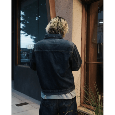ANACHRONORM DAMAGED DENIM JACKET DARK INDIGO