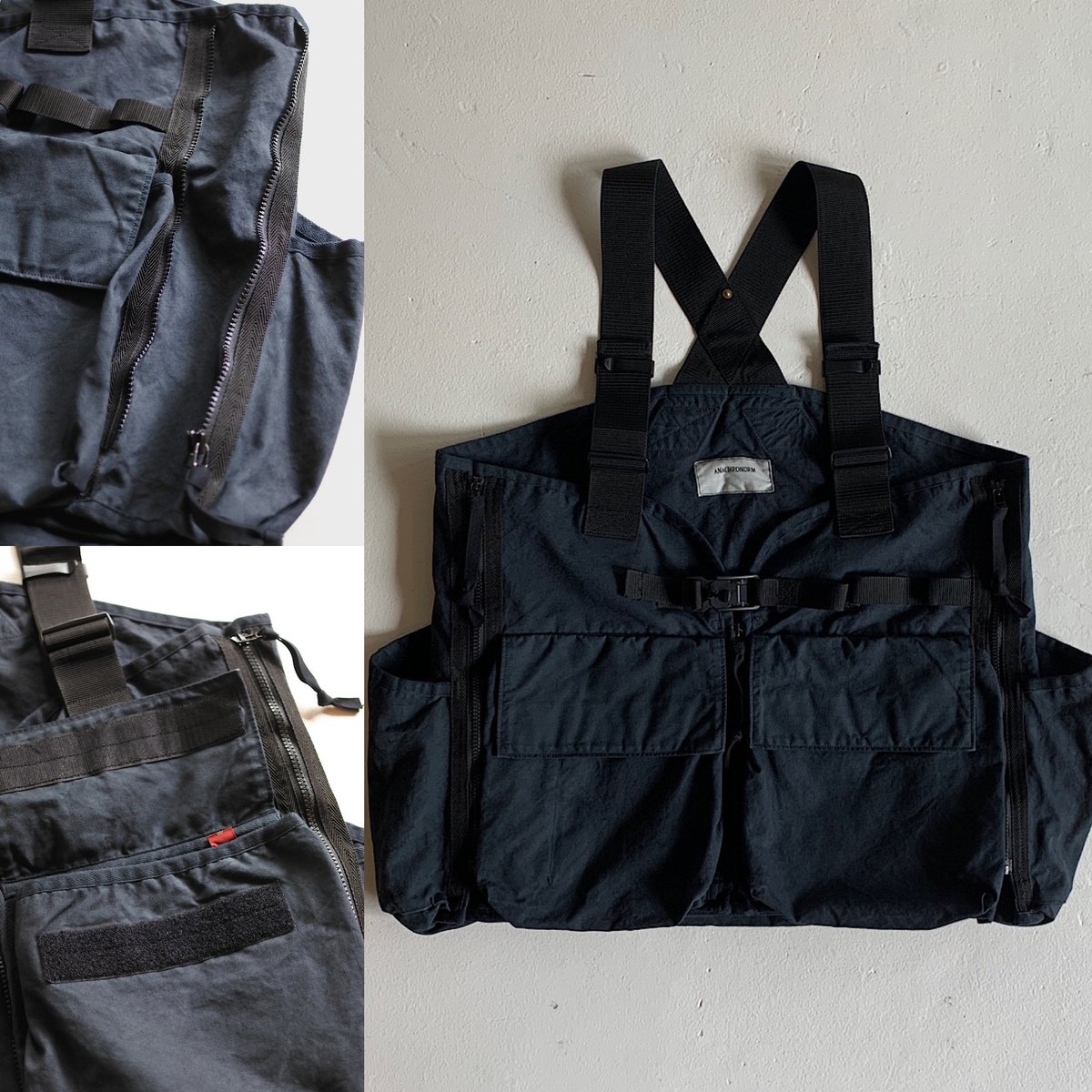 ANACHRONORM SP RIDING UTILITY VEST BLACK 202