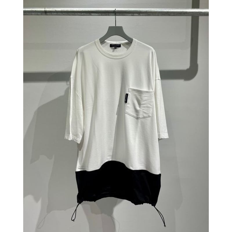 COMME des GARCONS HOMME コットン 切替 TEE | MAROON