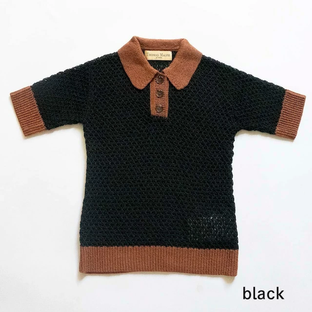 THOMAS MAGPIE collared mesh top トーマス マグパイ シャツ |