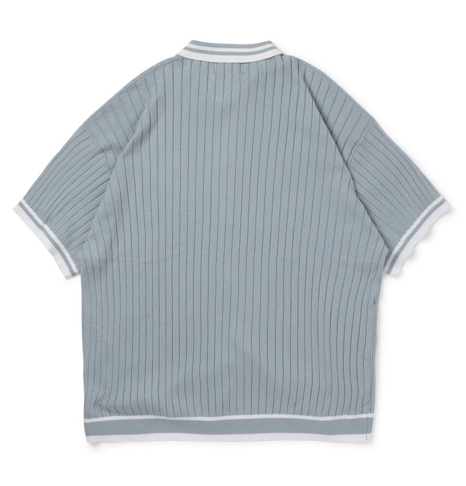 トップス SON OF THE CHEESE Border Rib Knit Shirt SON OF THE CHEESE Border Rib Knit Shirt | MAROON