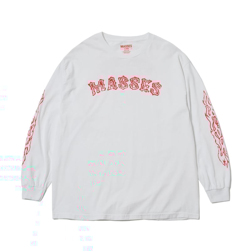 MASSES T-SHIRTS L/S TWIN SKULL | MAROON