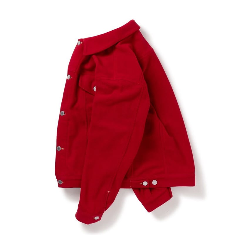 SON OF THE CHEESE Fleece jean Jkt | MAROON