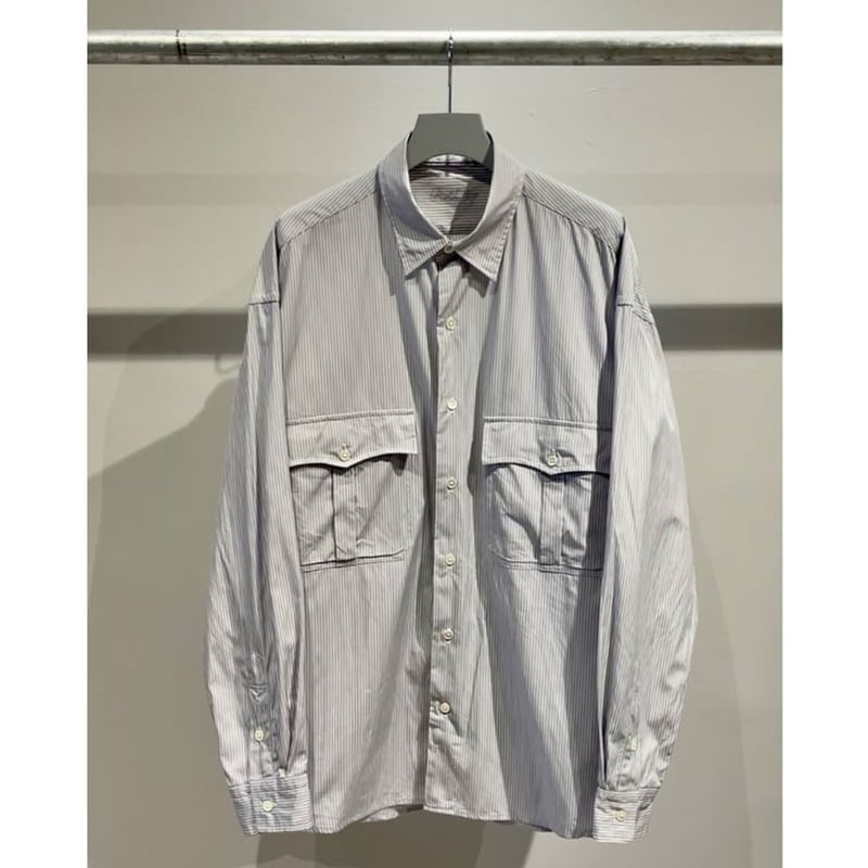 PORTER CLASSIC ROLL UP STRIPE SHIRT | MAROON