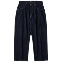 PORTER CLASSIC STEINBECK DENIM PANTS -DARK NAVY-
