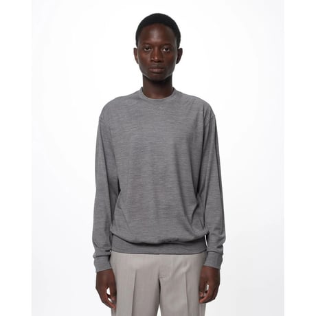 marka  Super 100s Washable Wool Jersey / Crew Neck L/S Tee