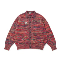 CITY COUNTRY CITY MIX KNIT CARDIGAN WITH BADGE_JAZZ