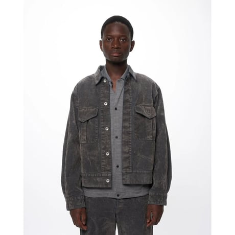 marka Velvet-Flocked Organic Cotton Denim / Canadian Military Work Jacket