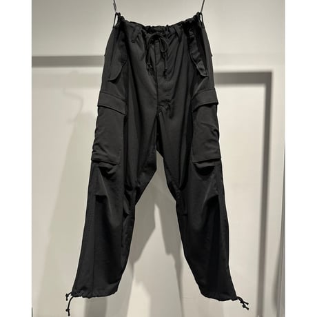 Y's for men WOOL GABARDINE CARGO PANTS