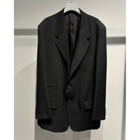 Y's for men WOOL GABARDINE COAT WITH STAND FRONT COLLAR