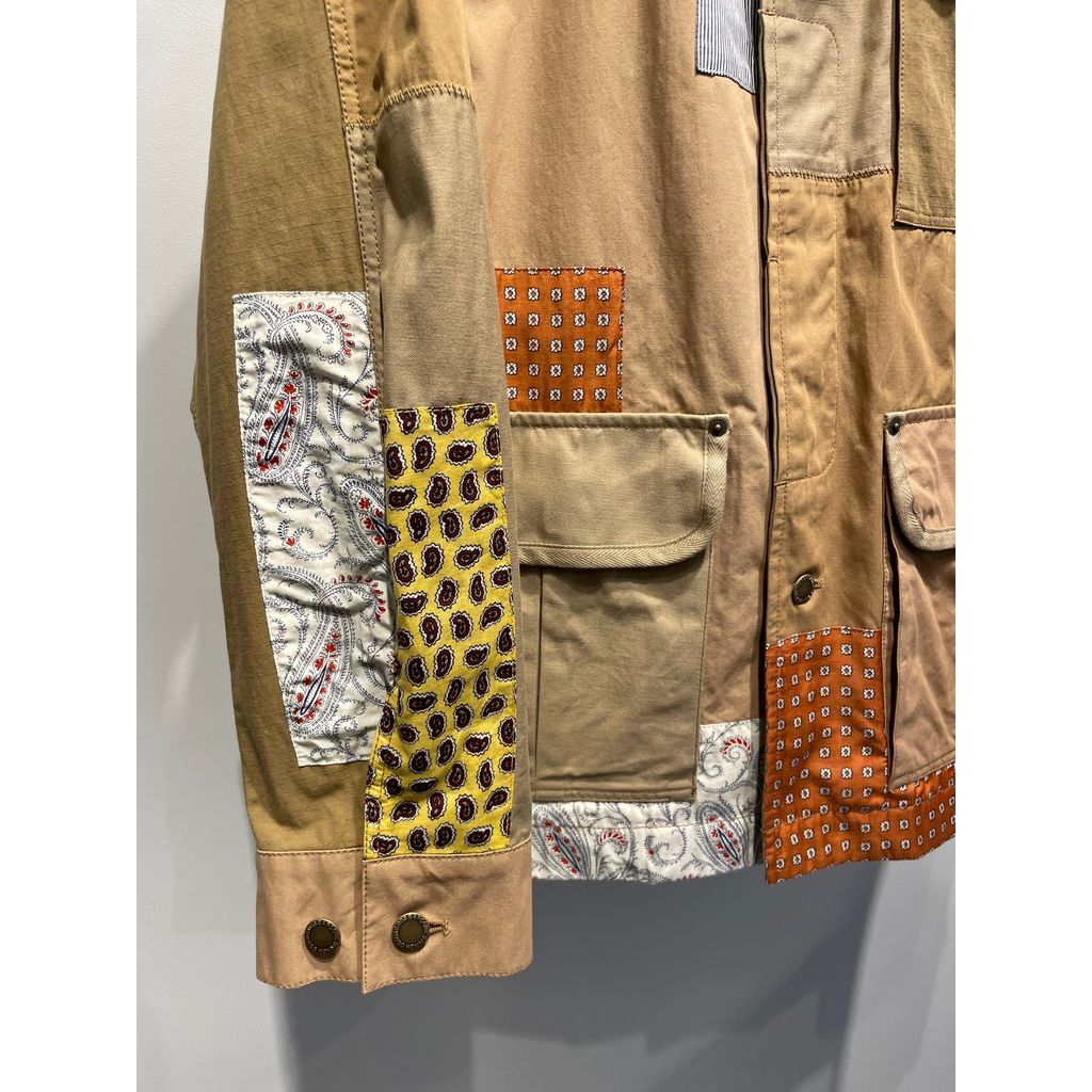 GANRYU COMME des GARCONS パッチワークジャケット COMME des GARCONS HOMME 多素材MIX パッチワーク ジャケット | M