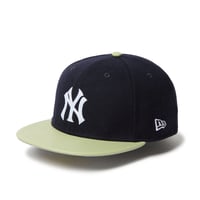 NEW ERA  59FIFTY Powered by GORO NAKATSUGAWA（MIN-NANO） ニューヨーク・ヤンキース メルトン ネイビー ライトグリーンバイザー