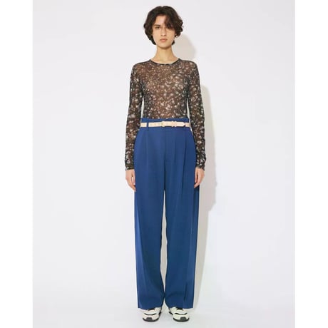 beautiful people triacetate double cloth side 2tuck pants