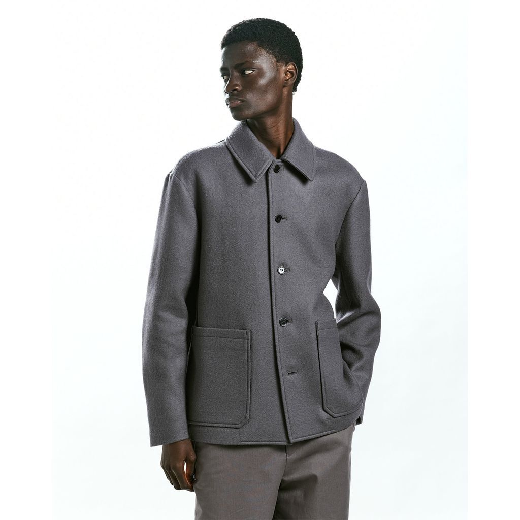未使用 MARKA WORK JACKET ウール100％ ブラック 2 MARKAWARE ORGANIC WOOL DOUBLE CLOTH WORK JACKET