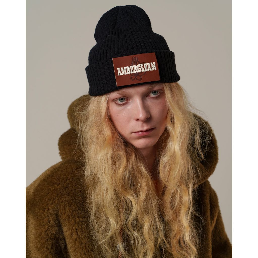 AMBERGLEAM コンチョニットキャップ ユニセックス　ニットキャップ AMBERGLEAM Concho Knit Cap | MAROON