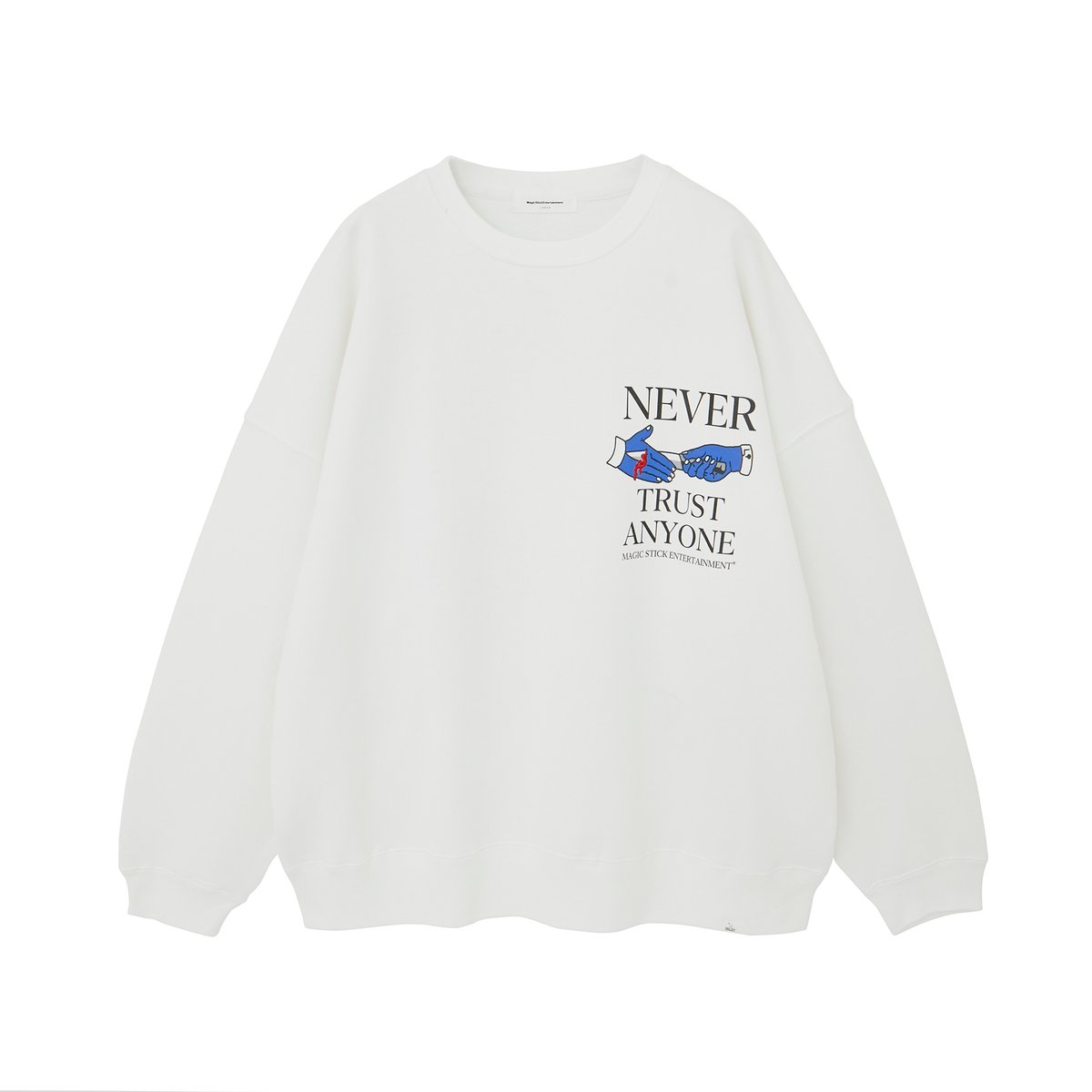 MAGIC STICK DON'T TRUST Crew Sweat (White) | MA...