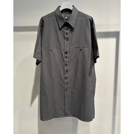 Y's for men 60 WRINKLE LAWN SHORT SLEEVE SHIRT WITH RANDOM BUTTONS