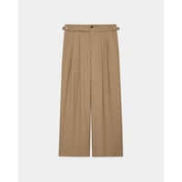 marka Recycled Polyester Non-Mulesed Wool Gabardine Two Tuck Military Trousers