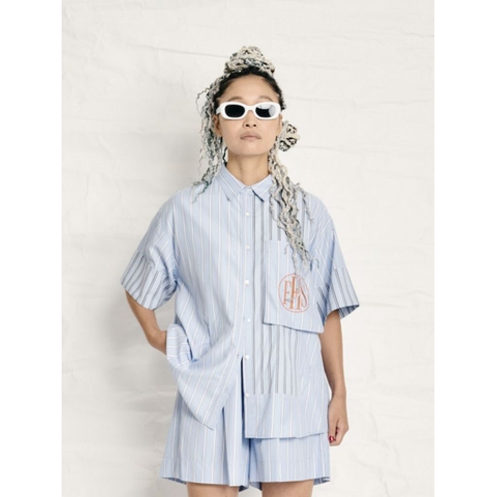 THOMAS MAGPIE P/Ten Stripe shirt | MAROON