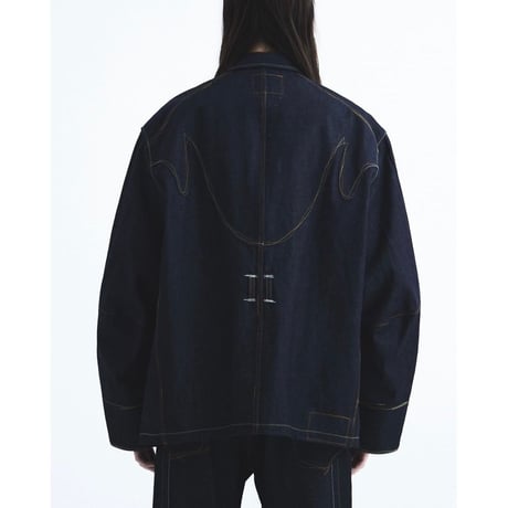 DAIRIKU "Freedom Stitch" Rigid Denim Western Jacket