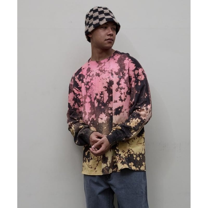 BAL LOGO TIE DYE LS TEE by YUKIDYE | MAROON