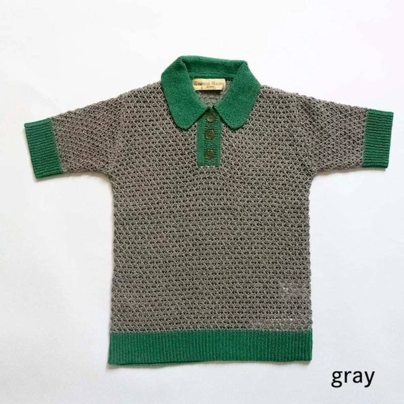 THOMAS MAGPIE collared mesh top トーマス マグパイ シャツ |